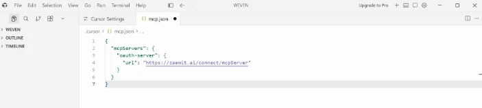 mcp.json 편집